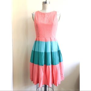 Color-Blocked Pastel Dress